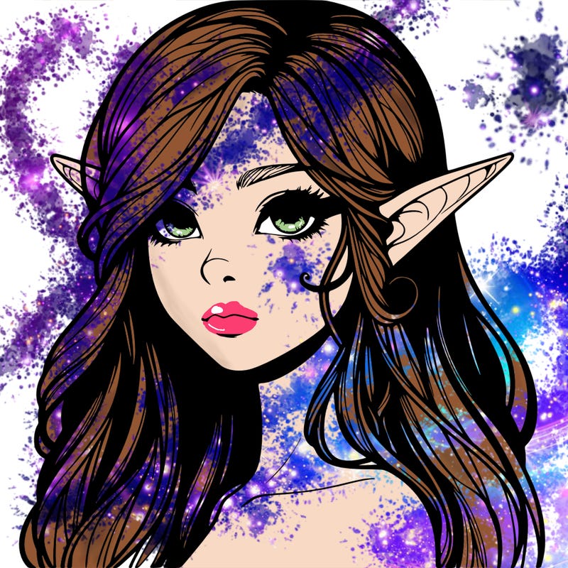 elf girl realistic dark fantasy