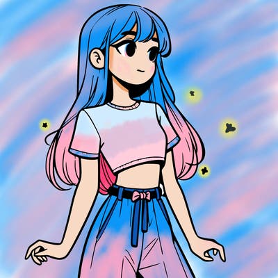 girl in a cute crop top