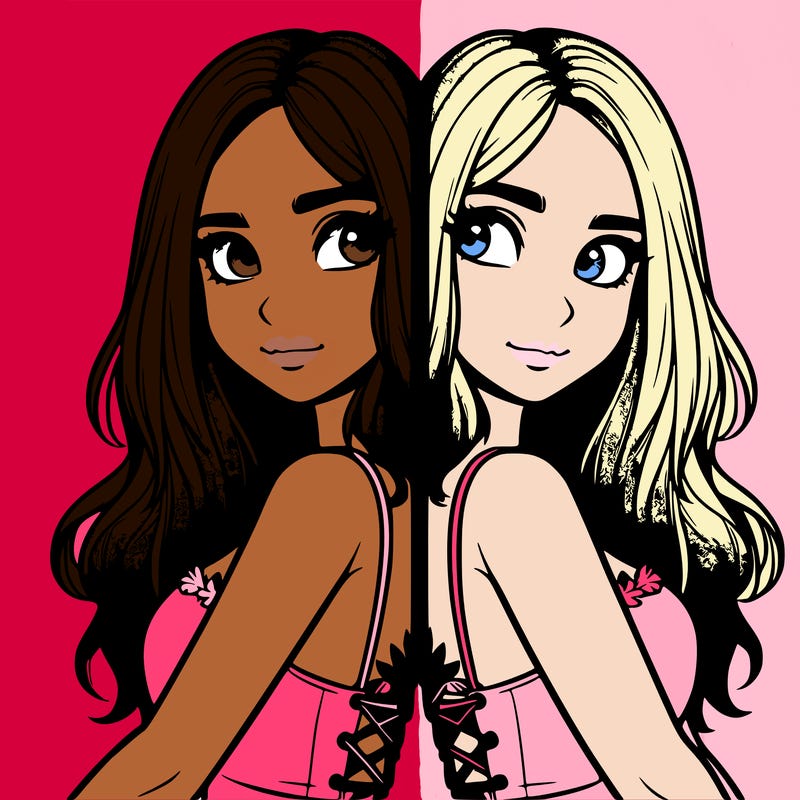 a realistic girl split