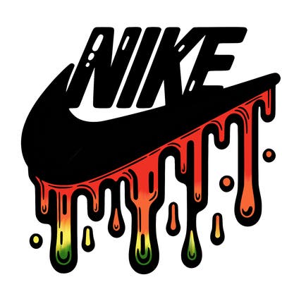 dripping nike logo