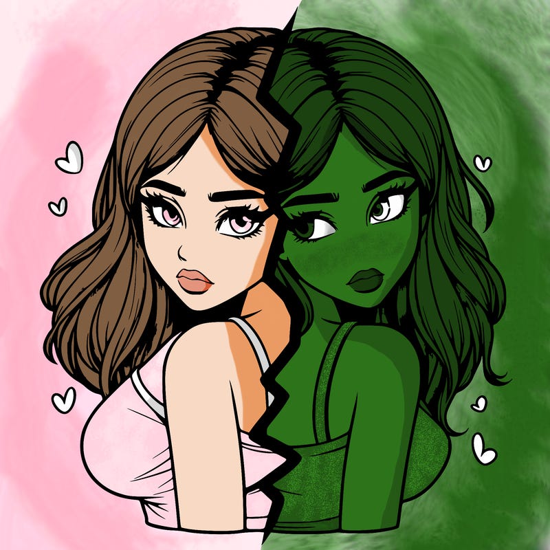 realistic girl split