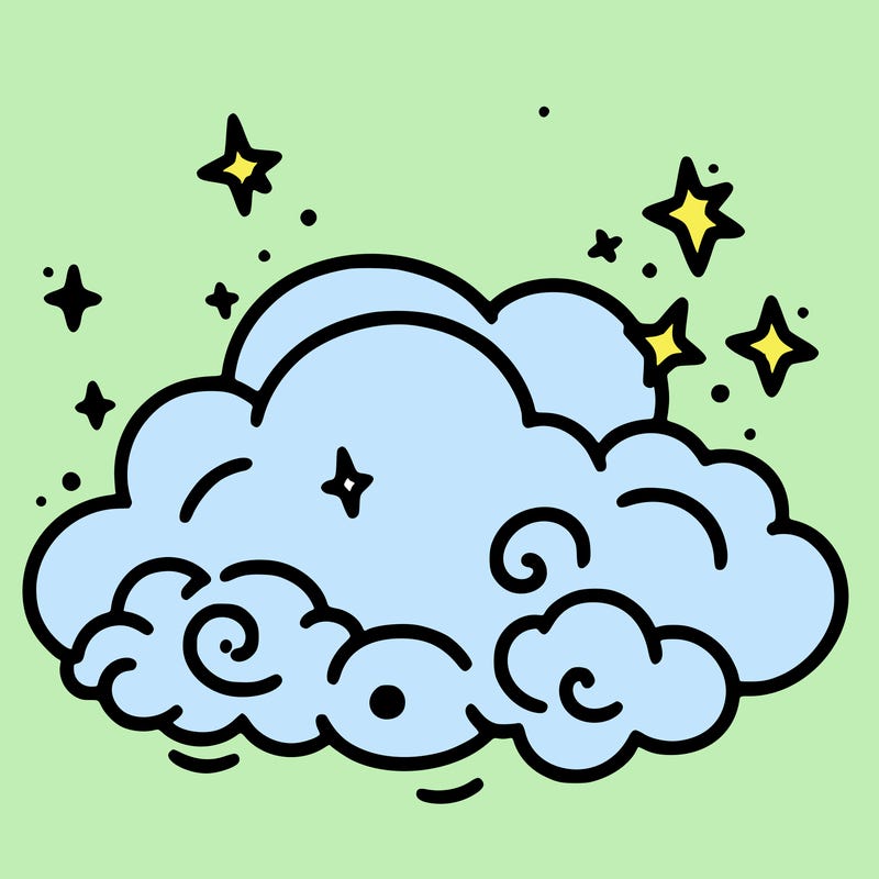 pink starry cloud sky