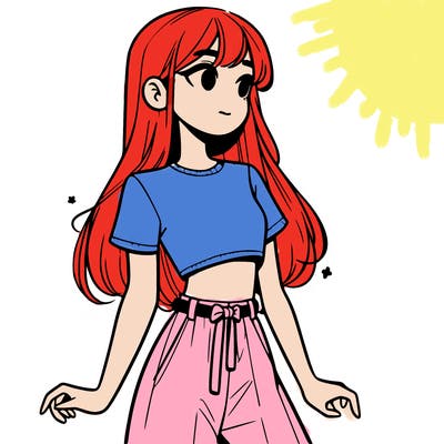 girl in a cute crop top