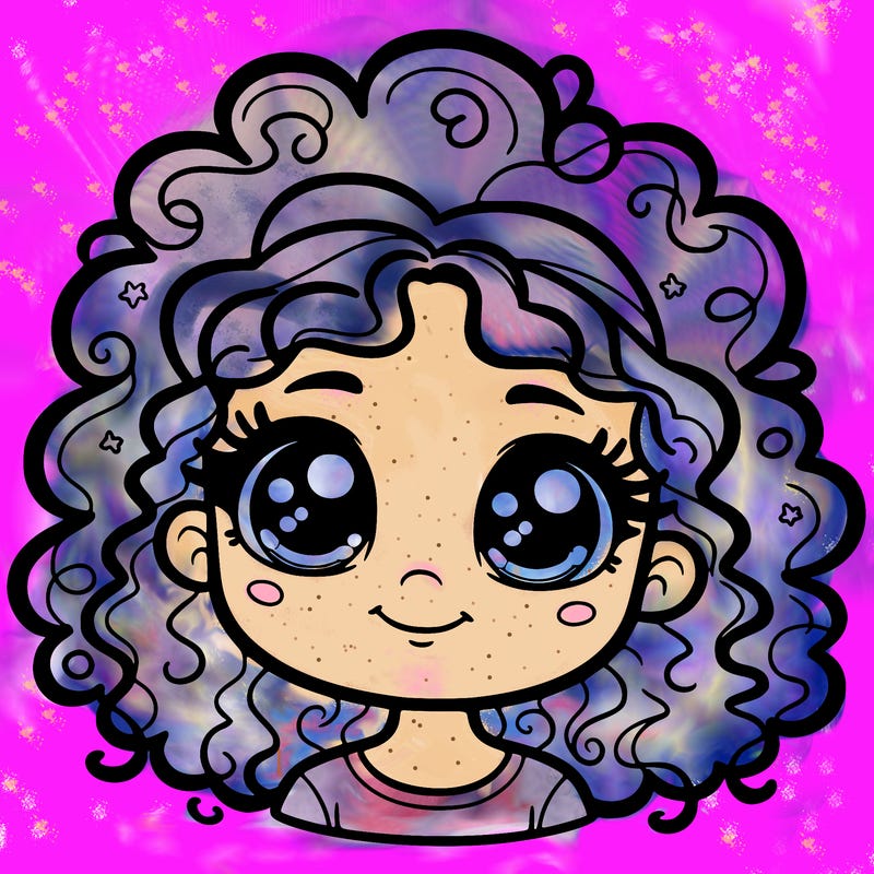curly hair bright eyed little girl