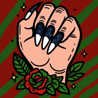hand with nails