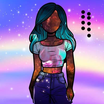 girl with a crop top and jeans