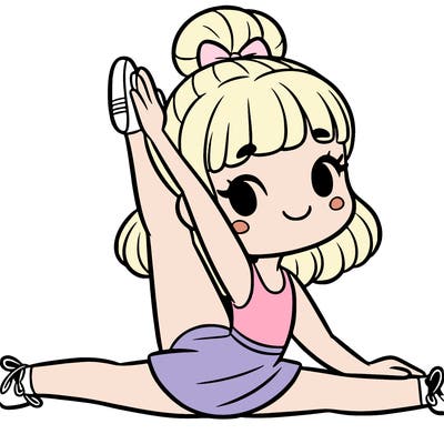 girl doing the spilts