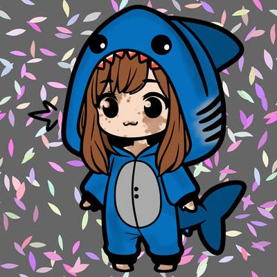 girl in shark onesie