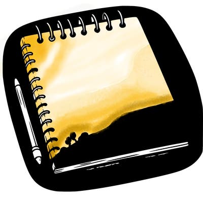 a blank sketch pad