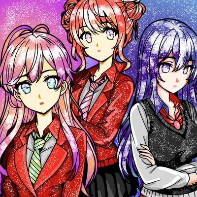 anime girls teenagers