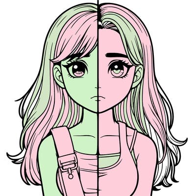 realistic girl split