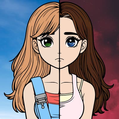 realistic girl split