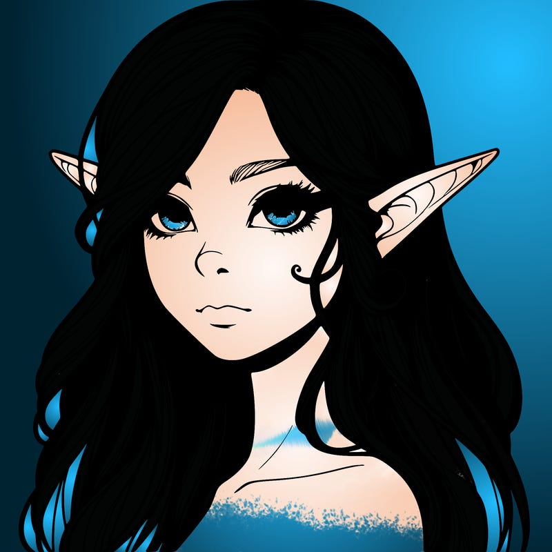 elf girl realistic dark fantasy