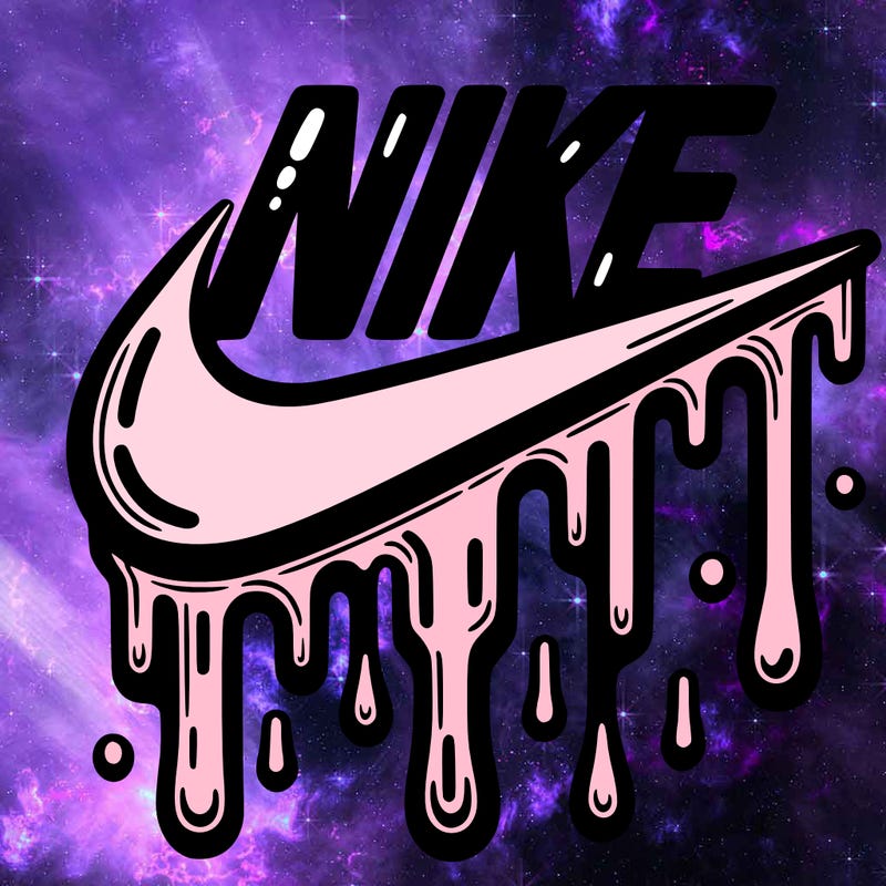 dripping nike logo