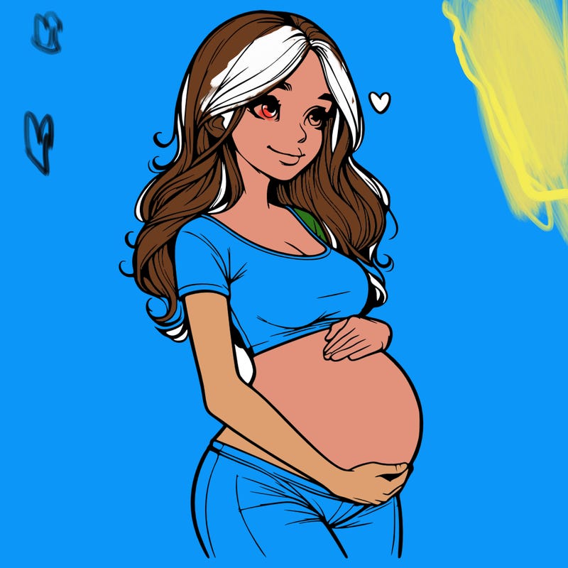 realistic pregnant girl