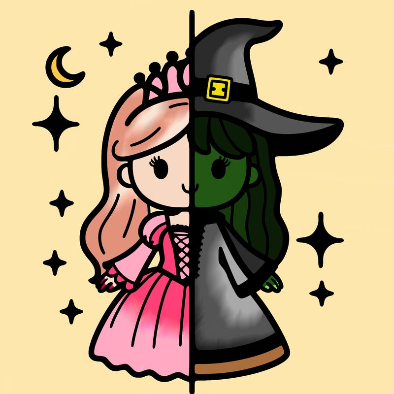 split princess and witch