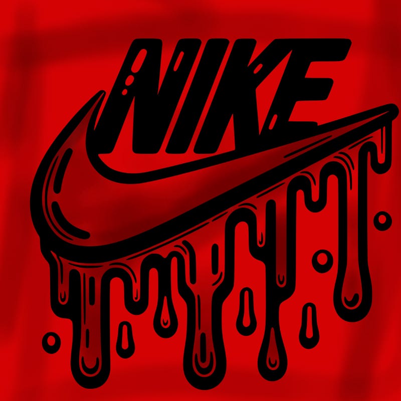 dripping nike logo