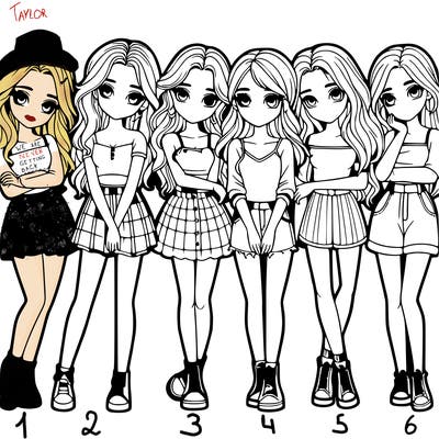 a group of girls realistic