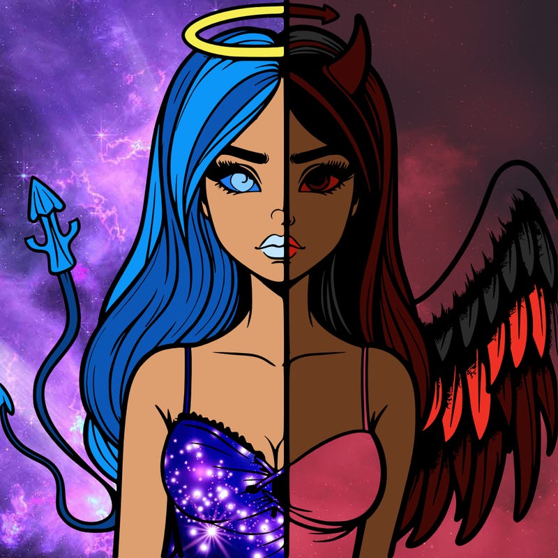 devil vs angel realistic girl