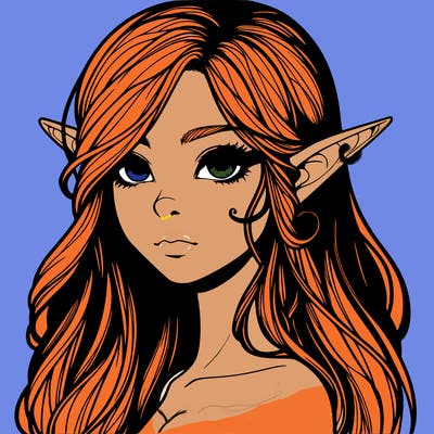 elf girl realistic dark fantasy