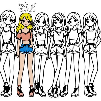 a group of girls wearing crop tops and shorts