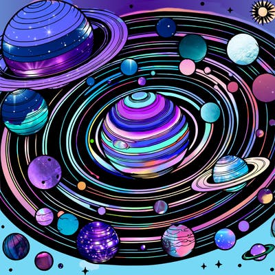 realistic and beautiful picture of the solar system