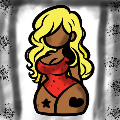 curvy woman with hair