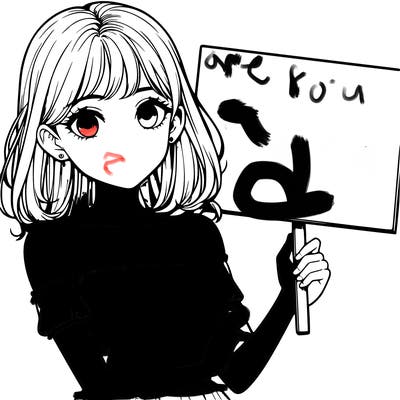 realistic pretty girl holding blank sign