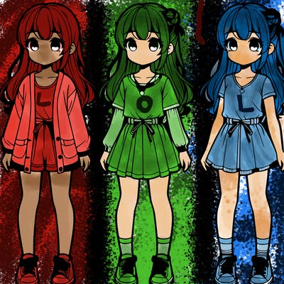 realistic cute girl full body