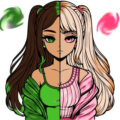 realistic girl split