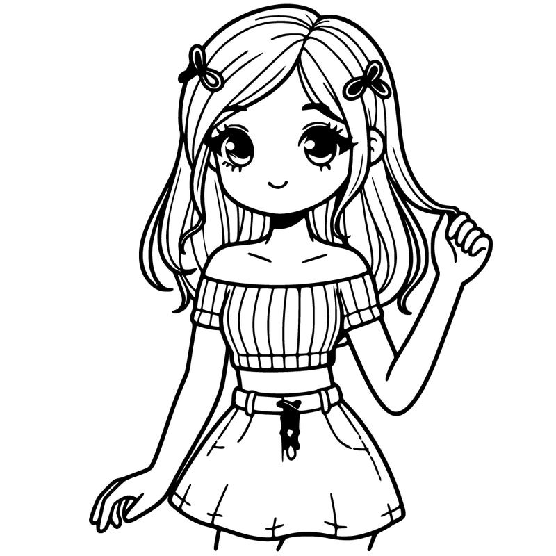 girl in a cute crop top