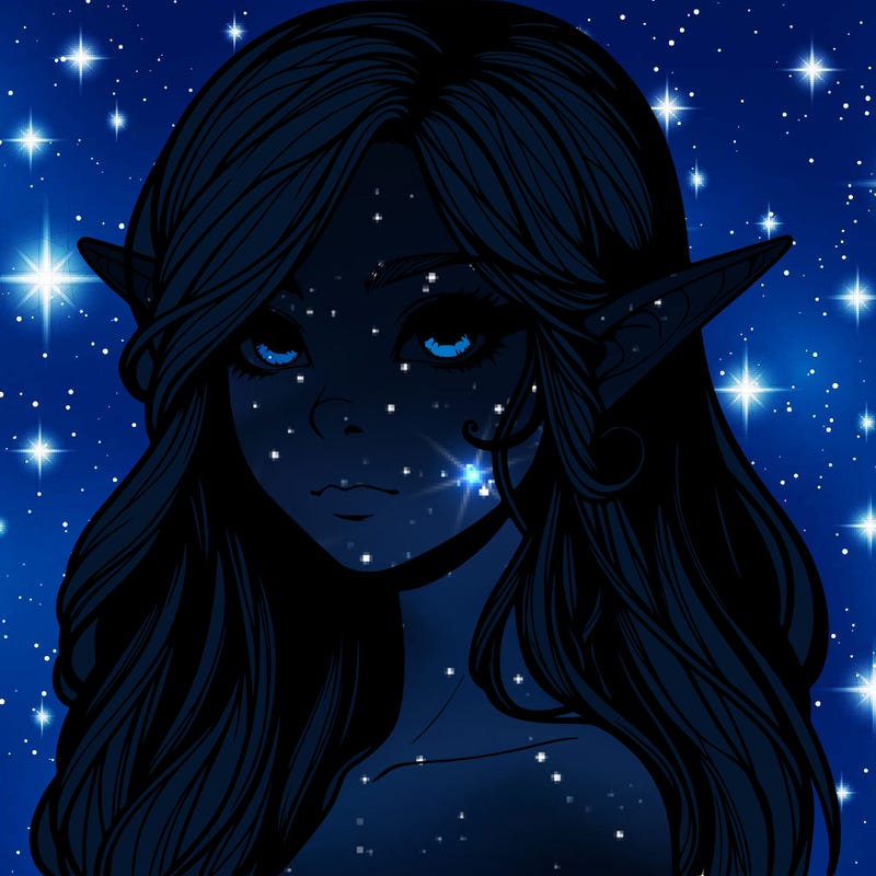 elf girl realistic dark fantasy