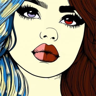 really realistic girl with lips