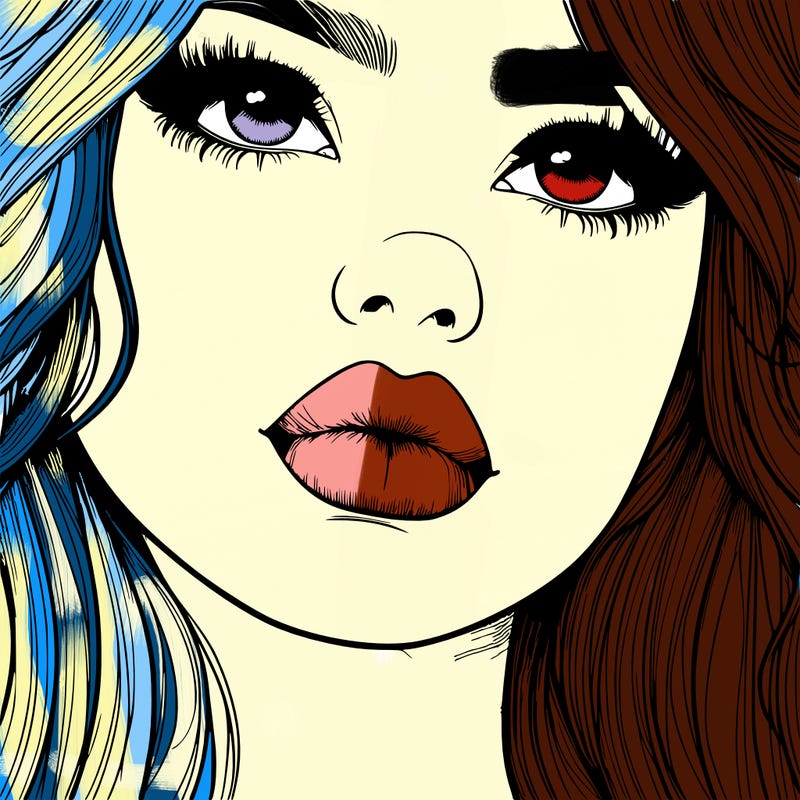 really realistic girl with lips