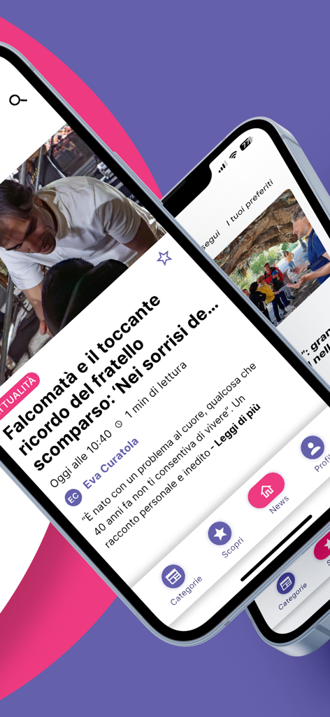 CityNow - CityNow mobile app interface showing news articles and navigation menu for Reggio Calabria