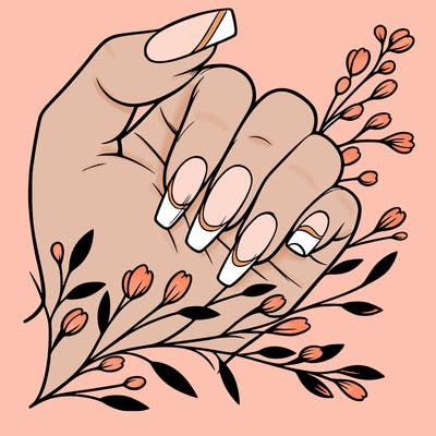 nails with french tip