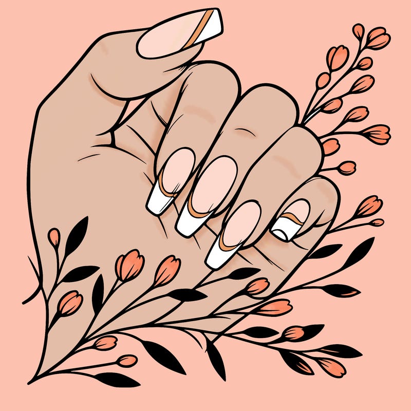 nails with french tip