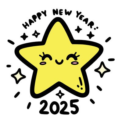 happy new year 2025 star wish