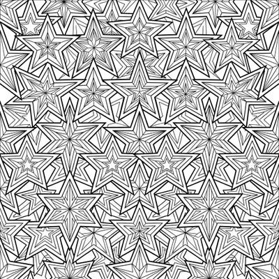 Explore a universe of geometric beauty with this captivating star tessellation coloring page. Designed with intricate details, it offers a challenging and rewarding creative escape for teens.