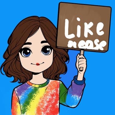 realistic girl holding up a sign