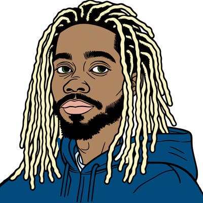 man with dreads