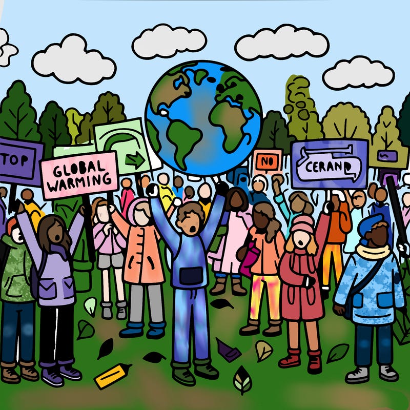 people protesting against global warming