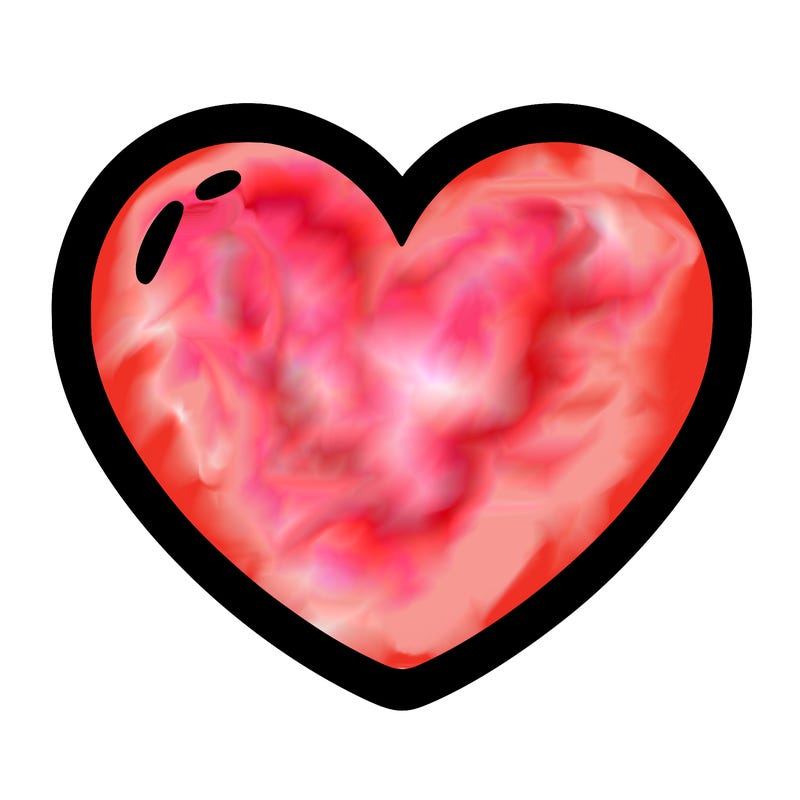 a blank heart