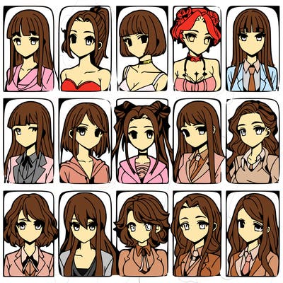 girls that look diffrent anime