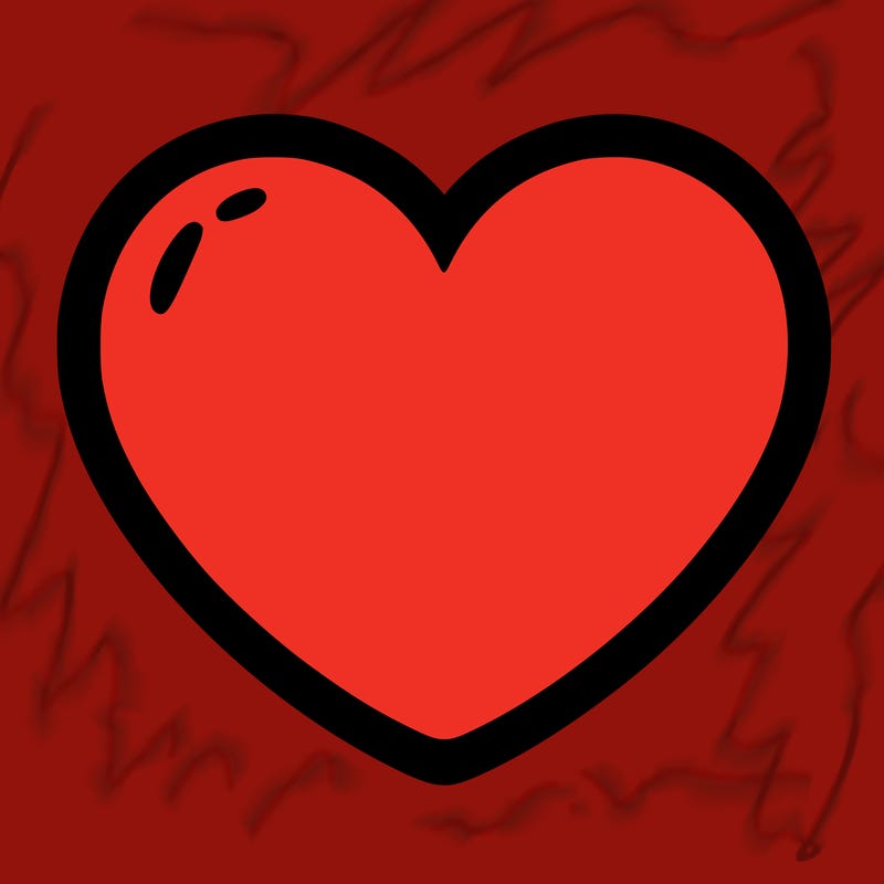 a blank heart