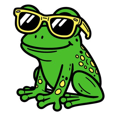 frog wearing sunglasses
