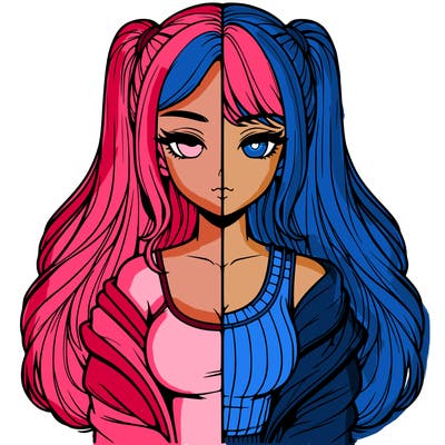 realistic girl split