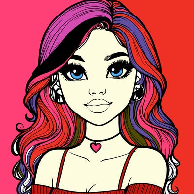 realistic pretty girl