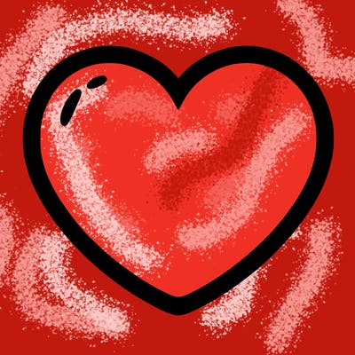 a blank heart