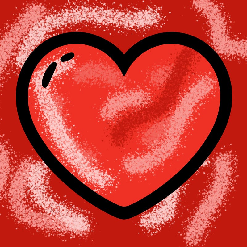 a blank heart